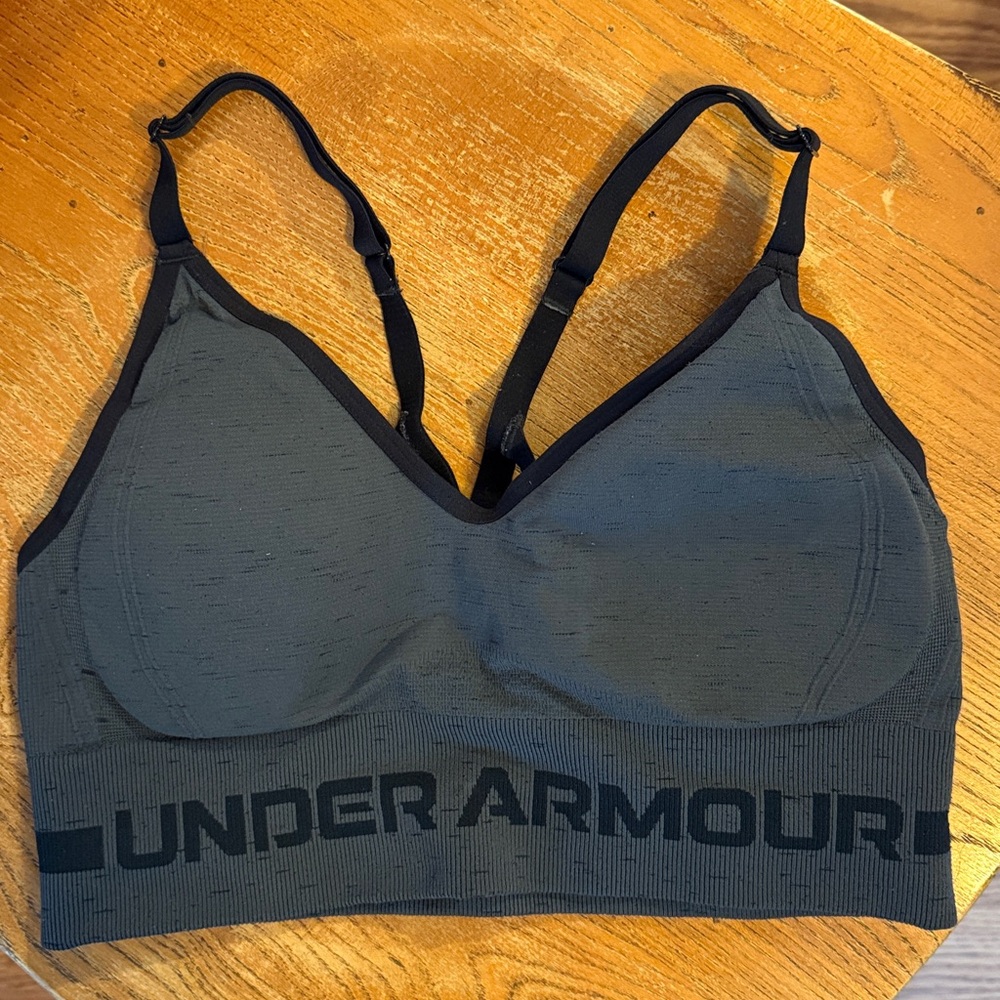 Under Armour Charcoal Gray Sports Bra